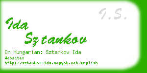 ida sztankov business card